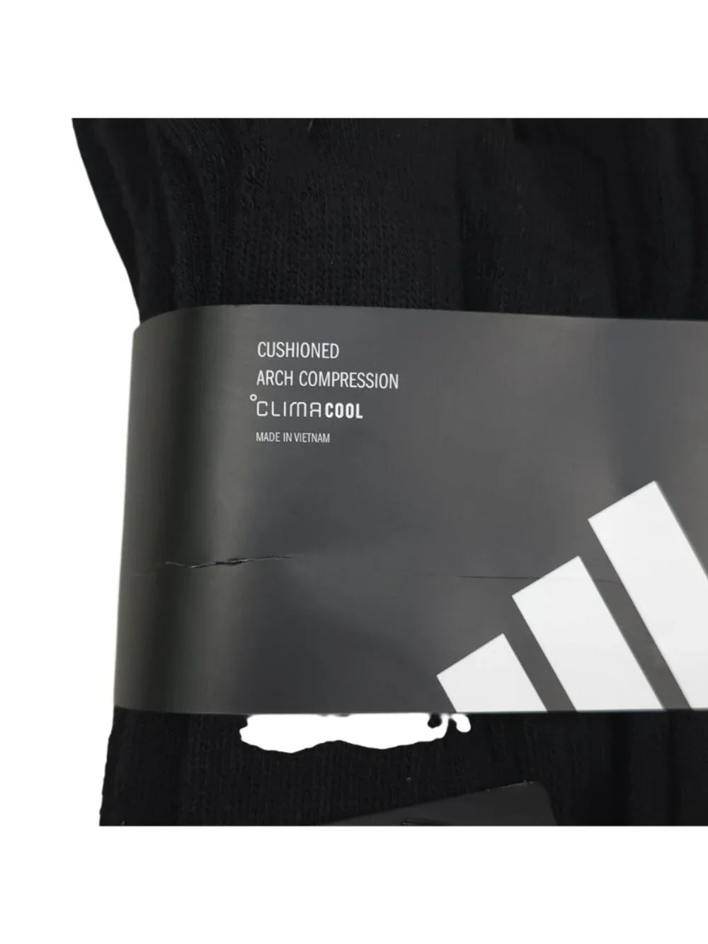 Adidas Mens 6-Pack Large Crew Socks ClimaCool Cushioned Arch Compression Black